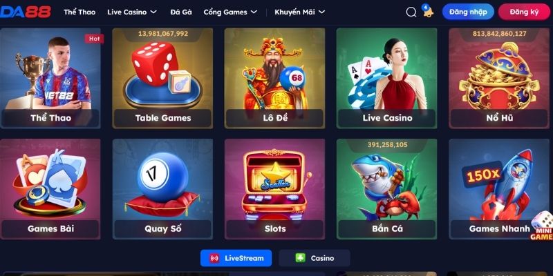 Trải nghiệm đa dạng sản phẩm cá cược khác nhau
